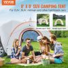 VEVOR SUV Camping Tent, 8'-8' SUV Tent Attachment for Camping with Rain Layer and Carry Bag, PU2000mm Double Layer Truck Tent, Accommodate 6-8 Person,