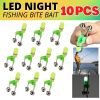 10PCS Fish Rod Bell Plastic Fishing Bells Clip Fishing Rod Alarm Dual Alert Bell