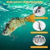 4Pcs 10cm/20g Bass Fishing Lure 6 Segment Multi Jointed Lifelike Fish Lures Sinking Wobbler