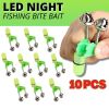 10PCS Fish Rod Bell Plastic Fishing Bells Clip Fishing Rod Alarm Dual Alert Bell