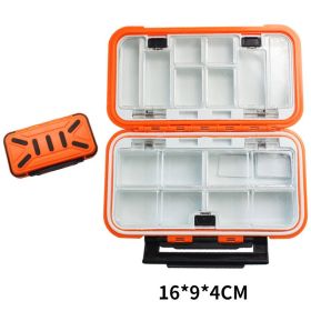 Fishing Supplies Double-layer Spring Accessory Box (Option: Medium Orange)