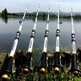 2.1M -3.6M Carp Fishing Rod Feeder Hard FRP Carbon Fiber Telescopic Fishing Rod Fishing Pole (Option: White-3.0)