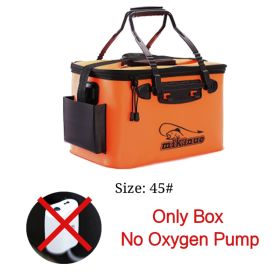 EVA Portable Fishing Bag Folding Thicken Live Fishing Box Tank Bucket Camping Fishing Tackle Fishbox Storage Bag (Option: Orange-45cm)