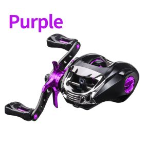 Metal Raft Fishing Reel Luya Hit Black Long Cast Anti Blast Line (Option: Purple-Right hand)