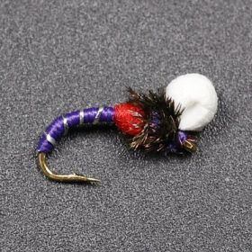 Floating Foam Nymph Hook Stream Water (Option: Purple-6PCS)