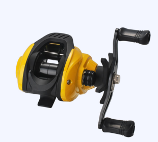 Small Yellow Water Drop Wheel Luya Wheel Fishing Reel Lei Qiang Hit Black Micro-object Modification Wheel (Option: Yellow wheel right hand)