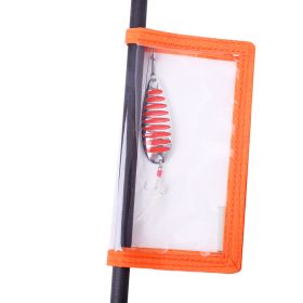 4 Packs Fishing Lure Wraps Clear PVC Protective Covers (Color: Orange, size: 4 Pack Large 7.48in x 3.89in)