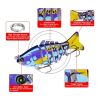 Funpesca 10cm 15.61g Hard Plastic 3d Bionic Eyes Freshwater Saltwater Bass Top Water Jointed Fish Lures