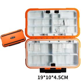 Fishing Supplies Double-layer Spring Accessory Box (Option: Large Orange)